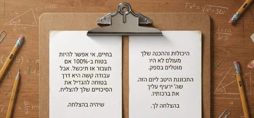 איחולים לפני מבחן 3