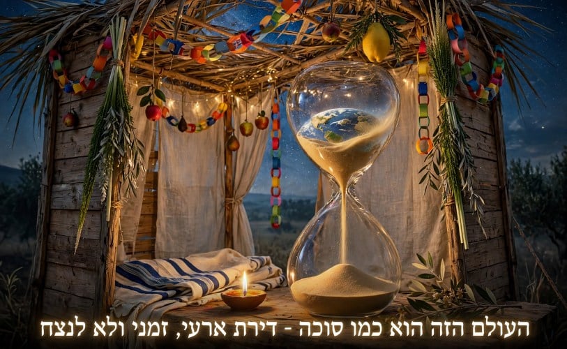 מאמר חסידי לחג הסוכות | עולם הזה הוא כמו סוכה - דירת ארעי 1 סוכה היא דירת ארעי, לרמז שהעולם הזה הוא זמני ולא לנצח