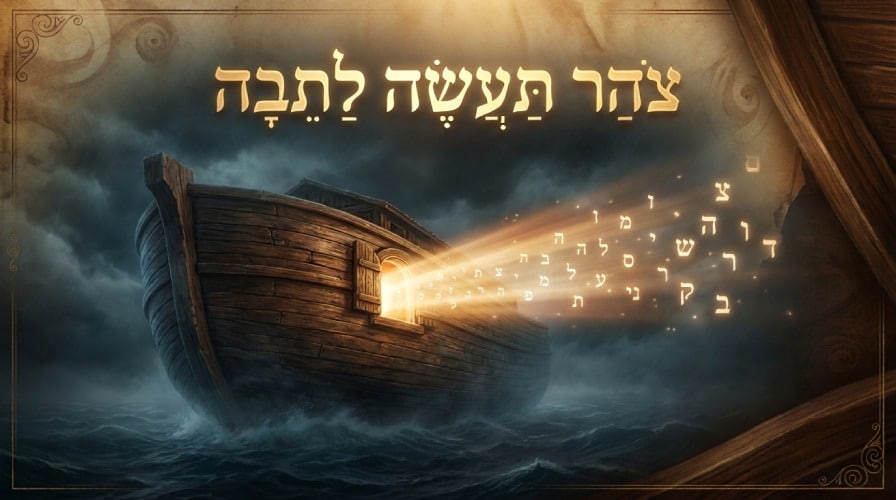 כל יהודי צריך להיות תמיד נח לשמים ונח לבריות | פרשת השבוע נח 1 צהר תעשה לתיבה שלך שיהיה שם שמיים מתקדש על ידך כמו נח , שהיה נח לשמים ונח לבריות.