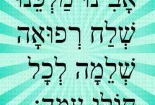 תפילה לבריאות, תפילה לפני ניתוח, תפילה לפני בדיקה רפואית, תפילה לבשורות טובות בבדיקה רפואית